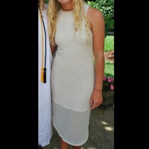 High neck body con dress